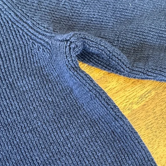 Polo Ralph Lauren 100% Linen Knit Polo Navy Blue Men's Large NWT - Picture 3 of 4